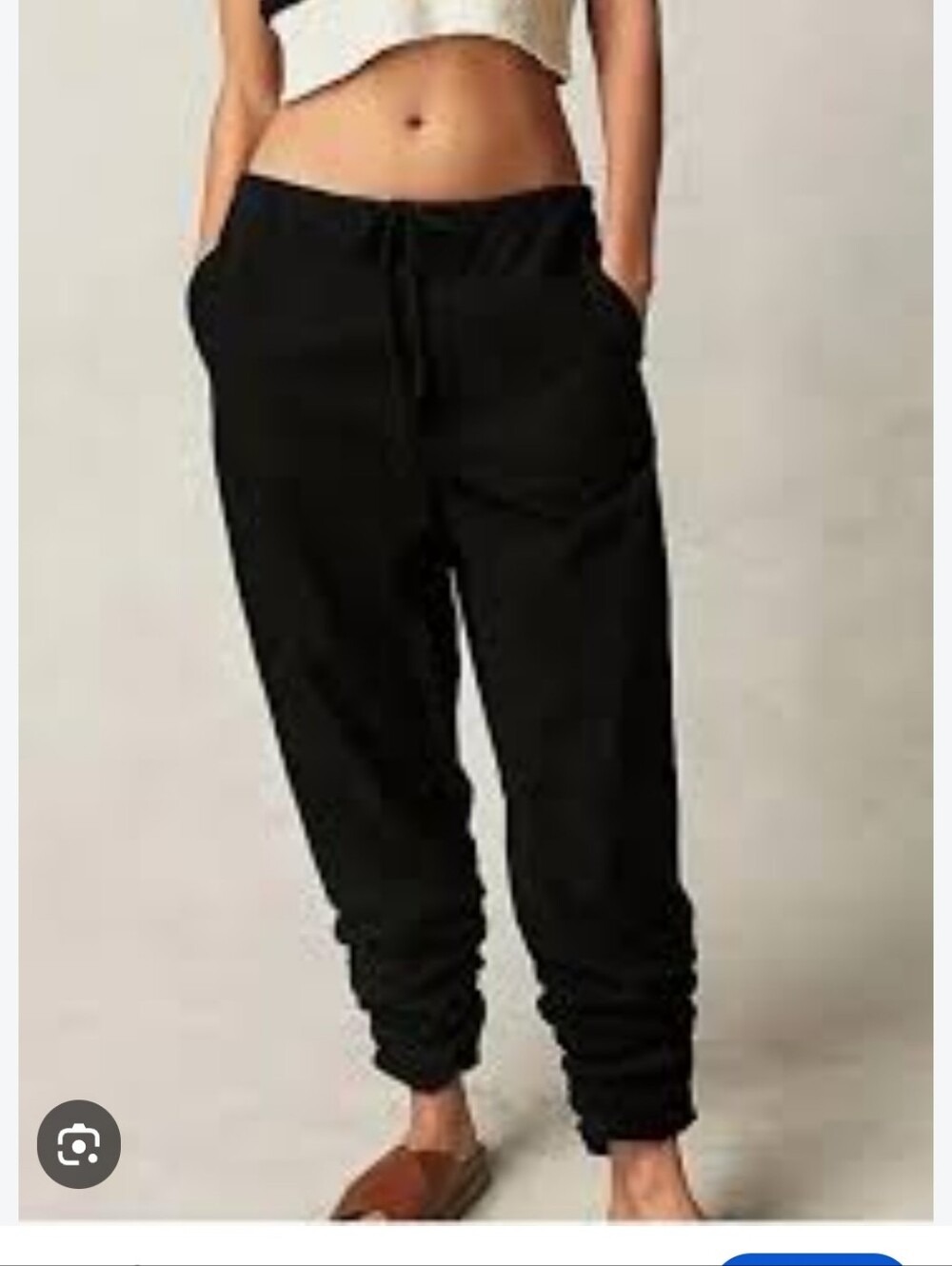 Free People Womens Black Parachute/Sinch Up Pants -  Adjustable Drawstring